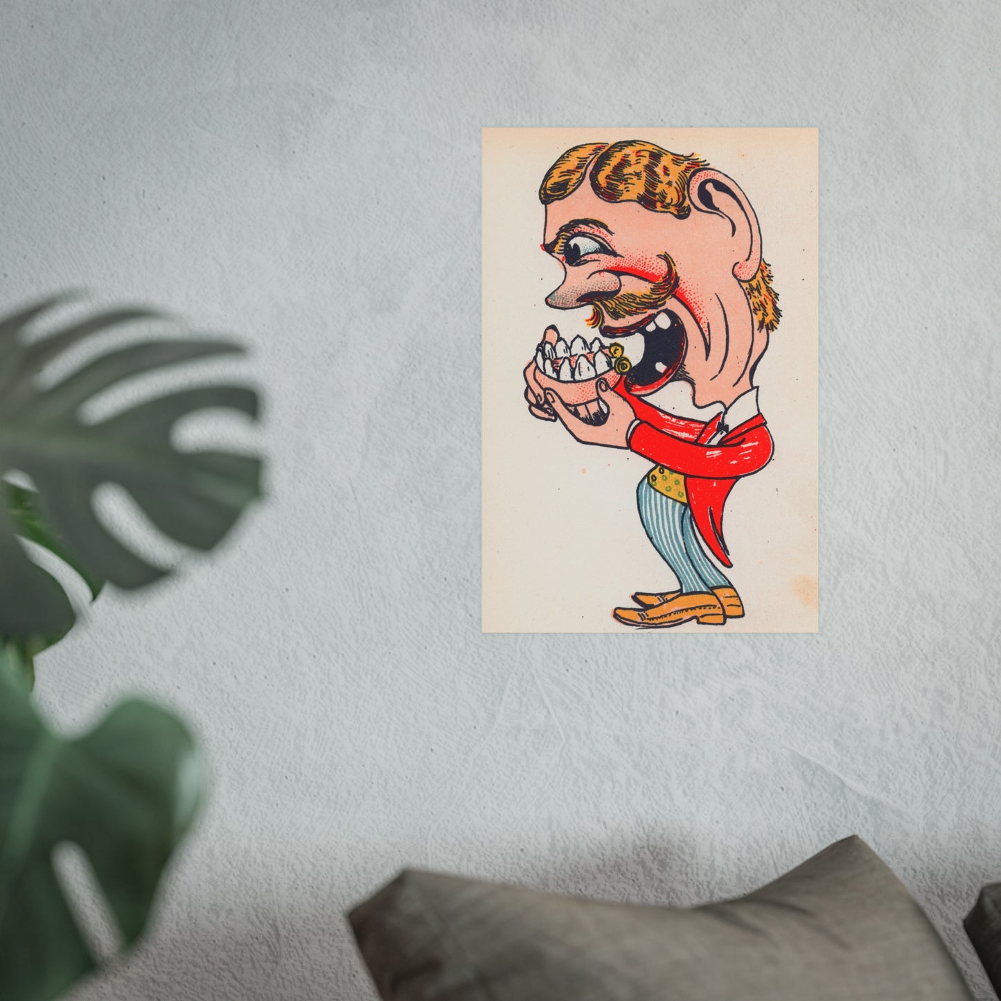 Poster - Vintage Paris Denture Postcard