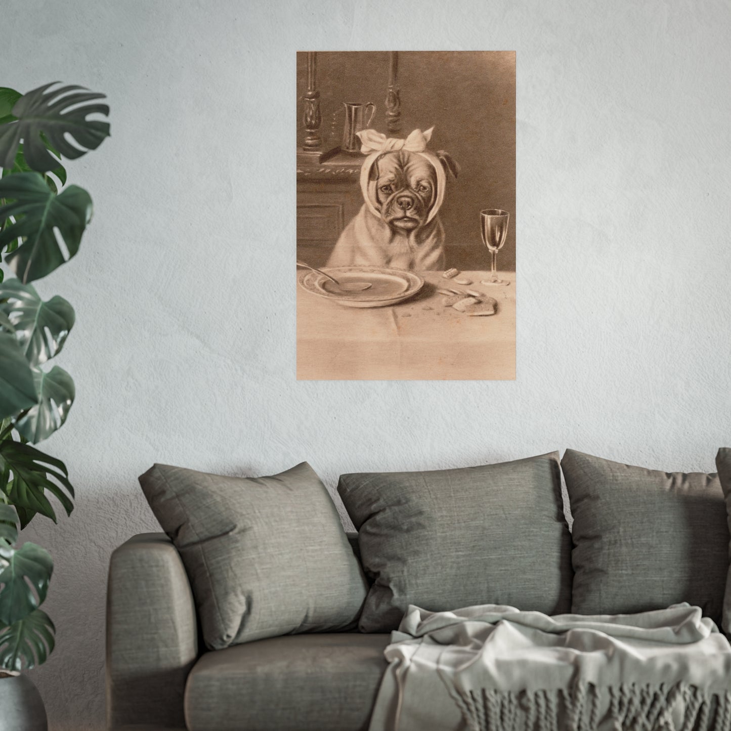 Poster - Sad Dog with a Toothache Trade Card