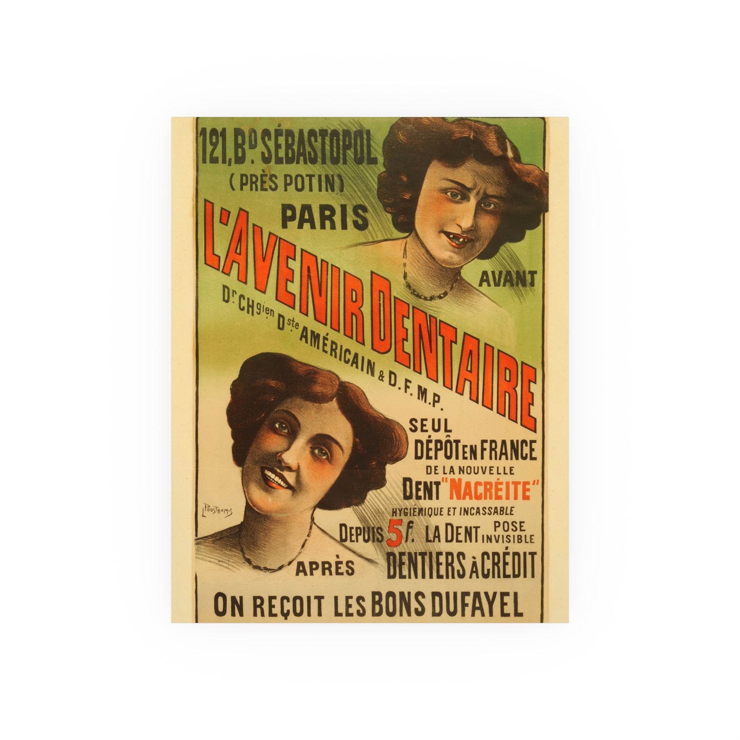 Poster - French L'avenir Dentaire Advertisement