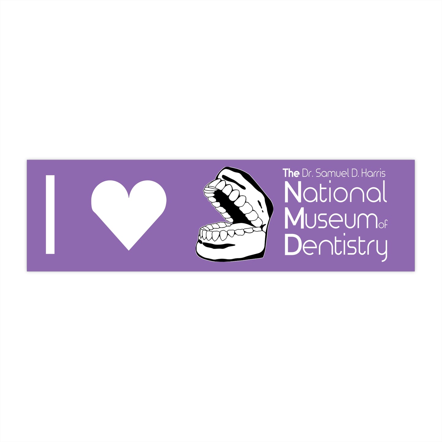 I ♡ The National Museum of Dentistry Lilac Bumper Sticker