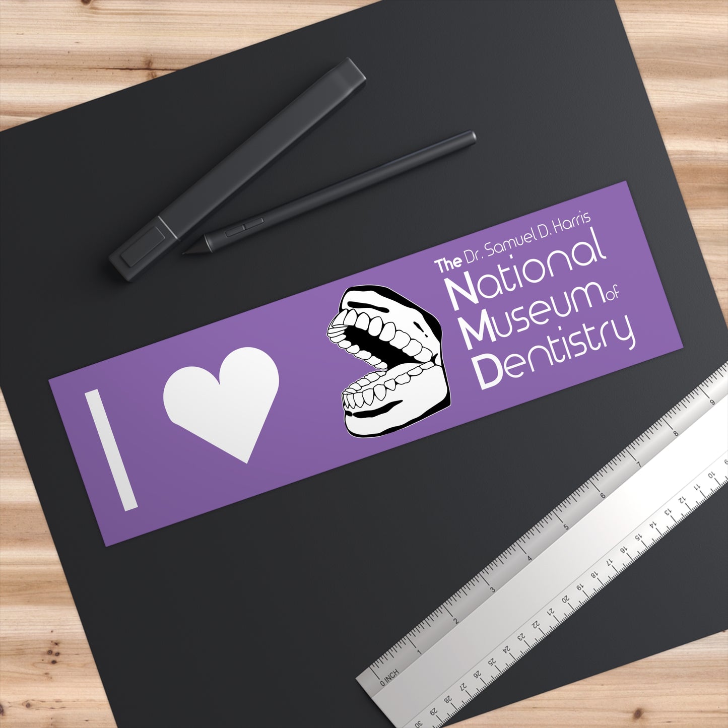 I ♡ The National Museum of Dentistry Lilac Bumper Sticker