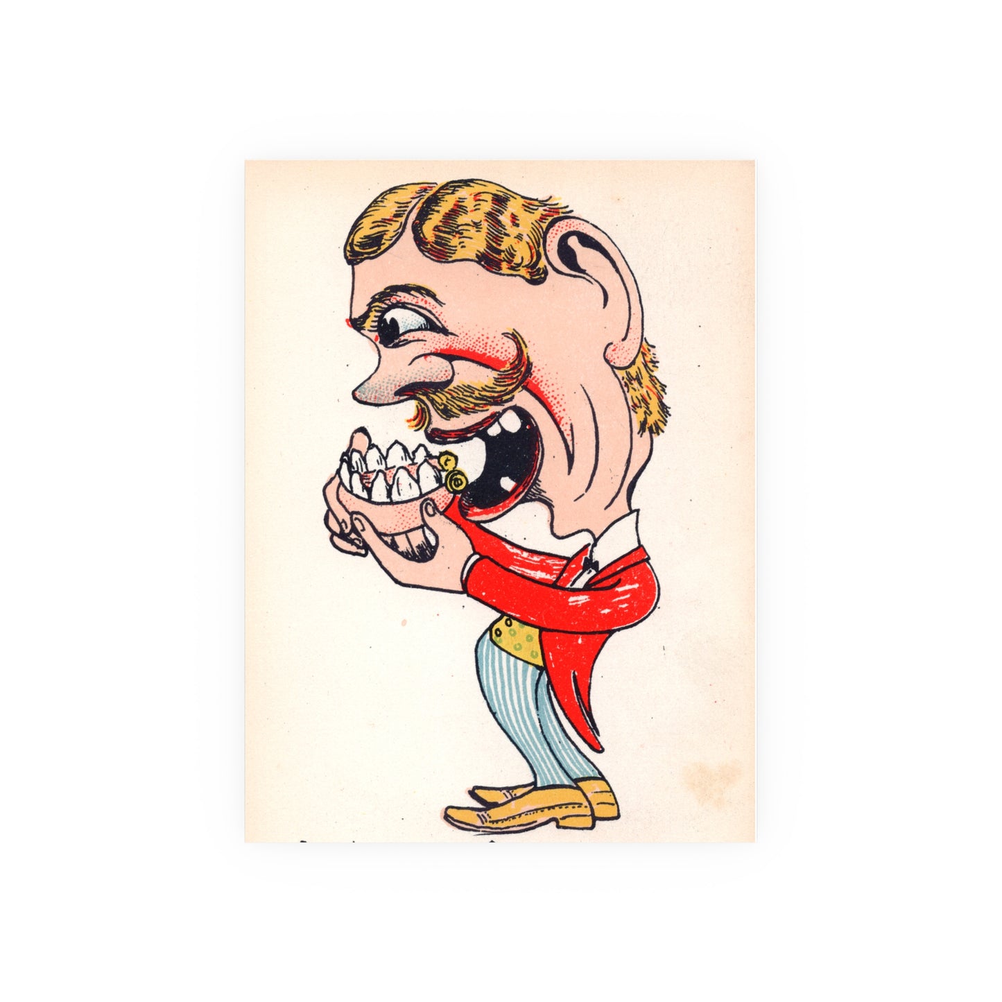 Poster - Vintage Paris Denture Postcard