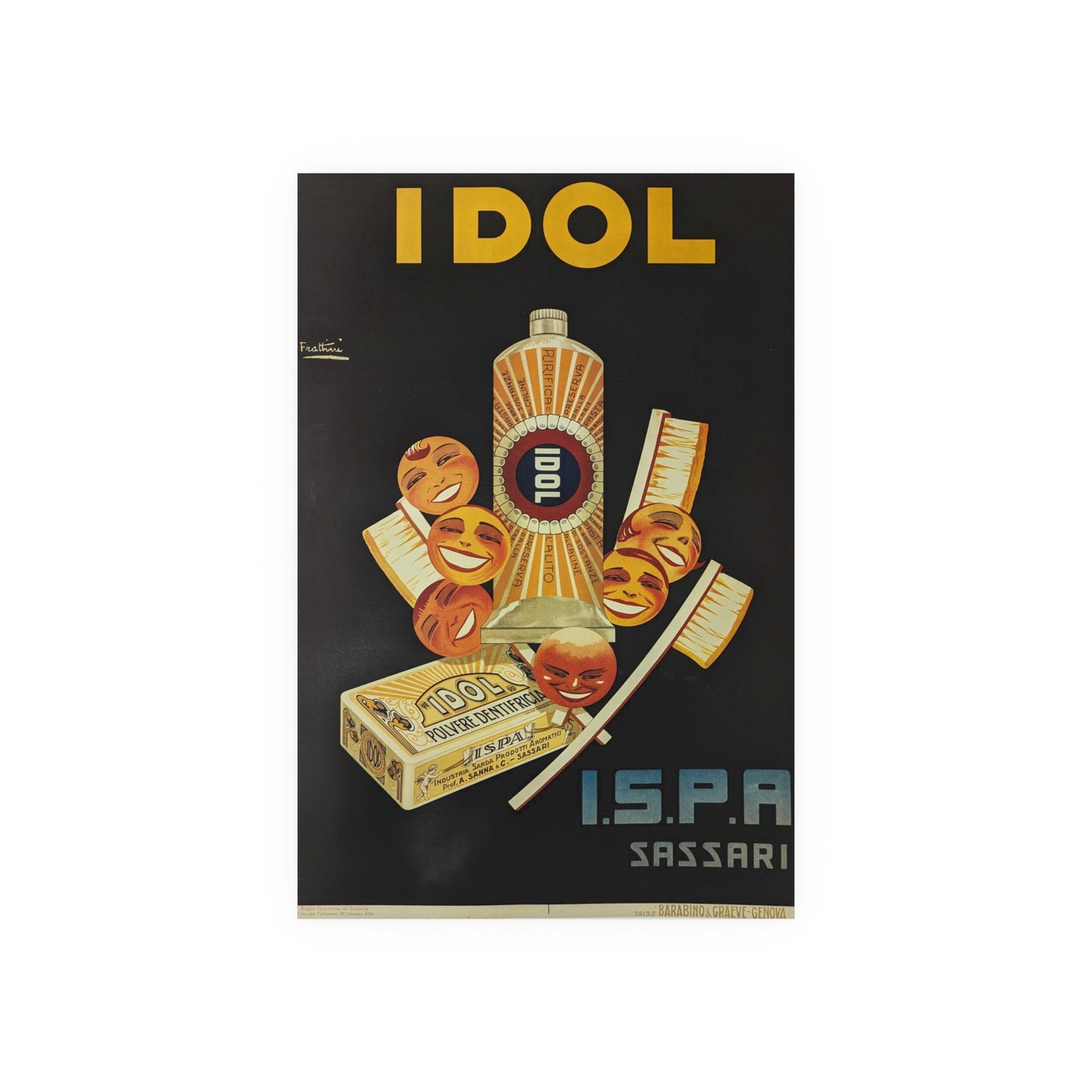 Poster - Vintage IDOL Toothpaste Advertisement