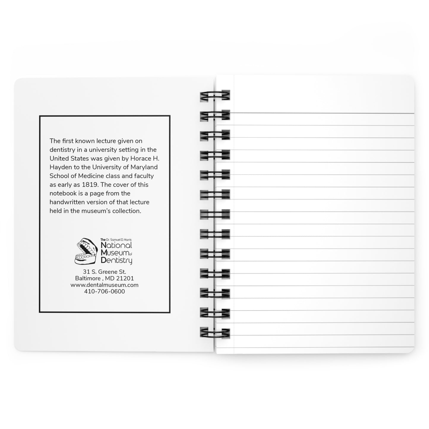 First U.S. Dental Lecture Spiral Bound Journal