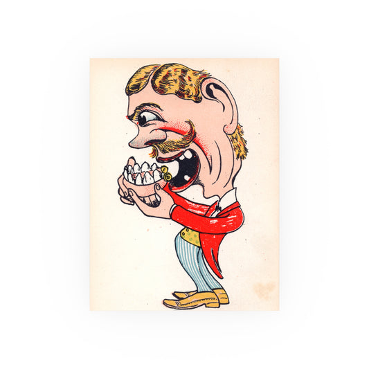 Poster - Vintage Paris Denture Postcard