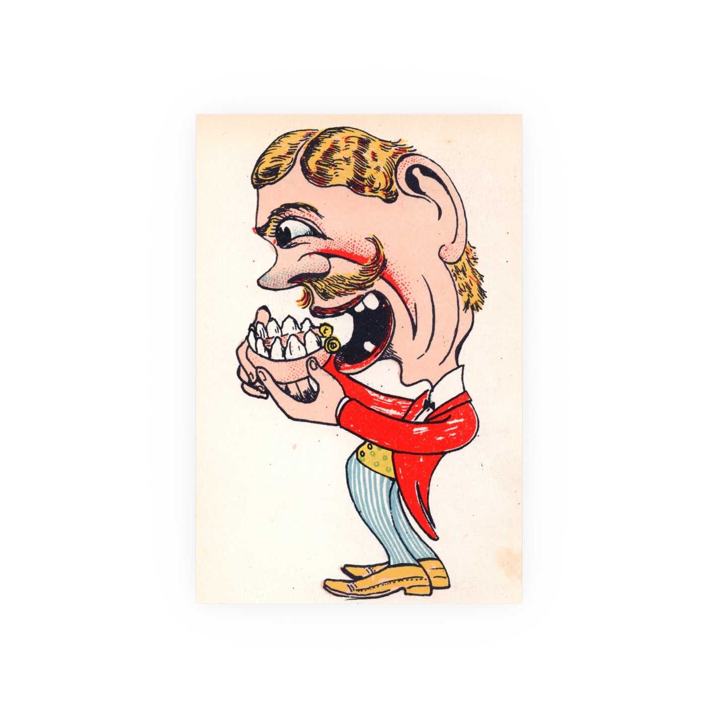 Poster - Vintage Paris Denture Postcard