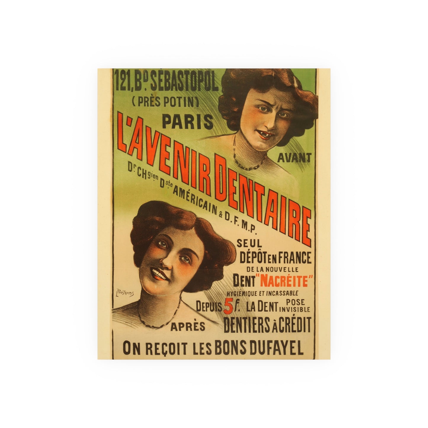Poster - French L'avenir Dentaire Advertisement