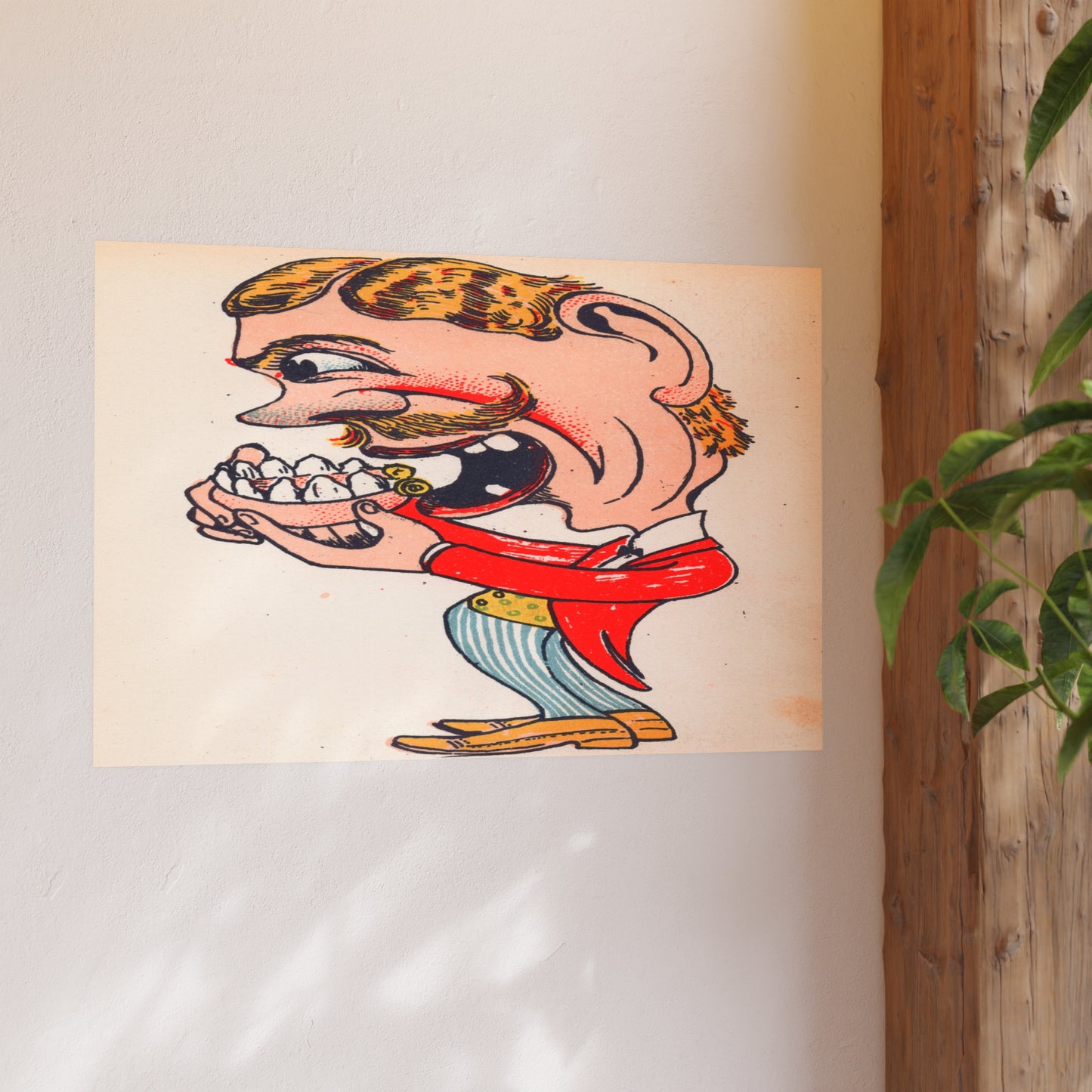 Poster - Vintage Paris Denture Postcard
