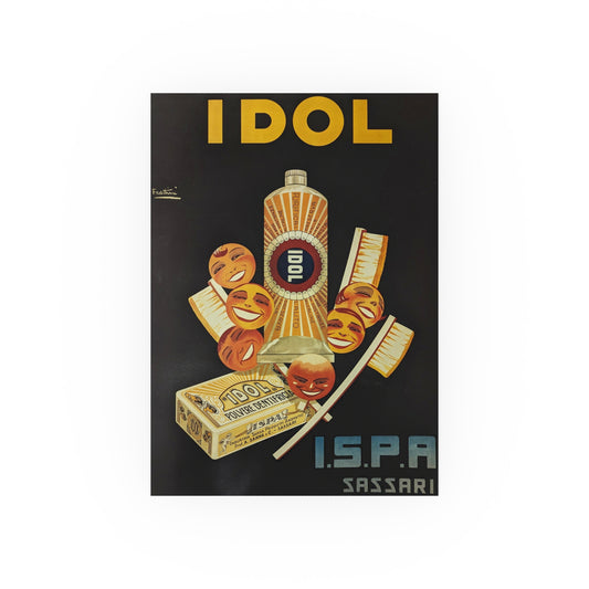 Poster - Vintage IDOL Toothpaste Advertisement
