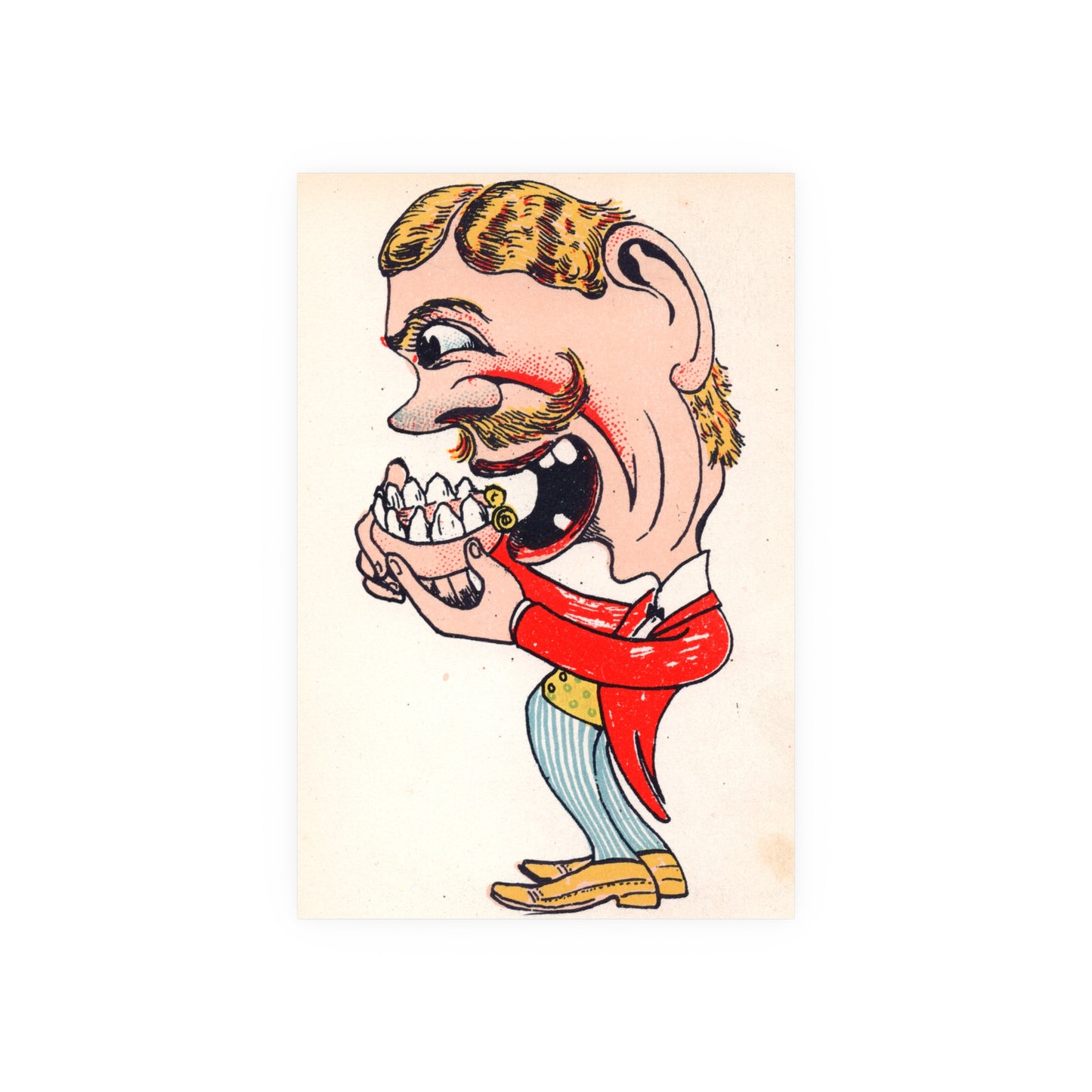 Poster - Vintage Paris Denture Postcard