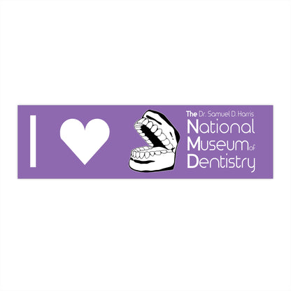 I ♡ The National Museum of Dentistry Lilac Bumper Sticker