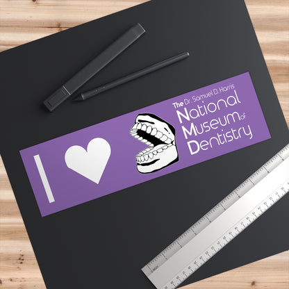 I ♡ The National Museum of Dentistry Lilac Bumper Sticker