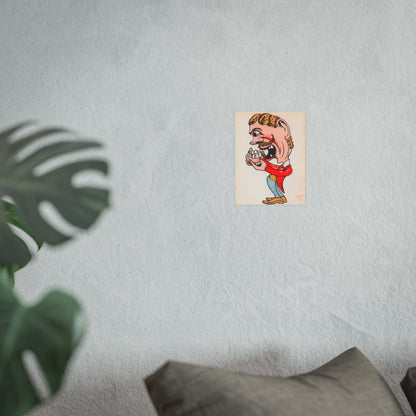 Poster - Vintage Paris Denture Postcard